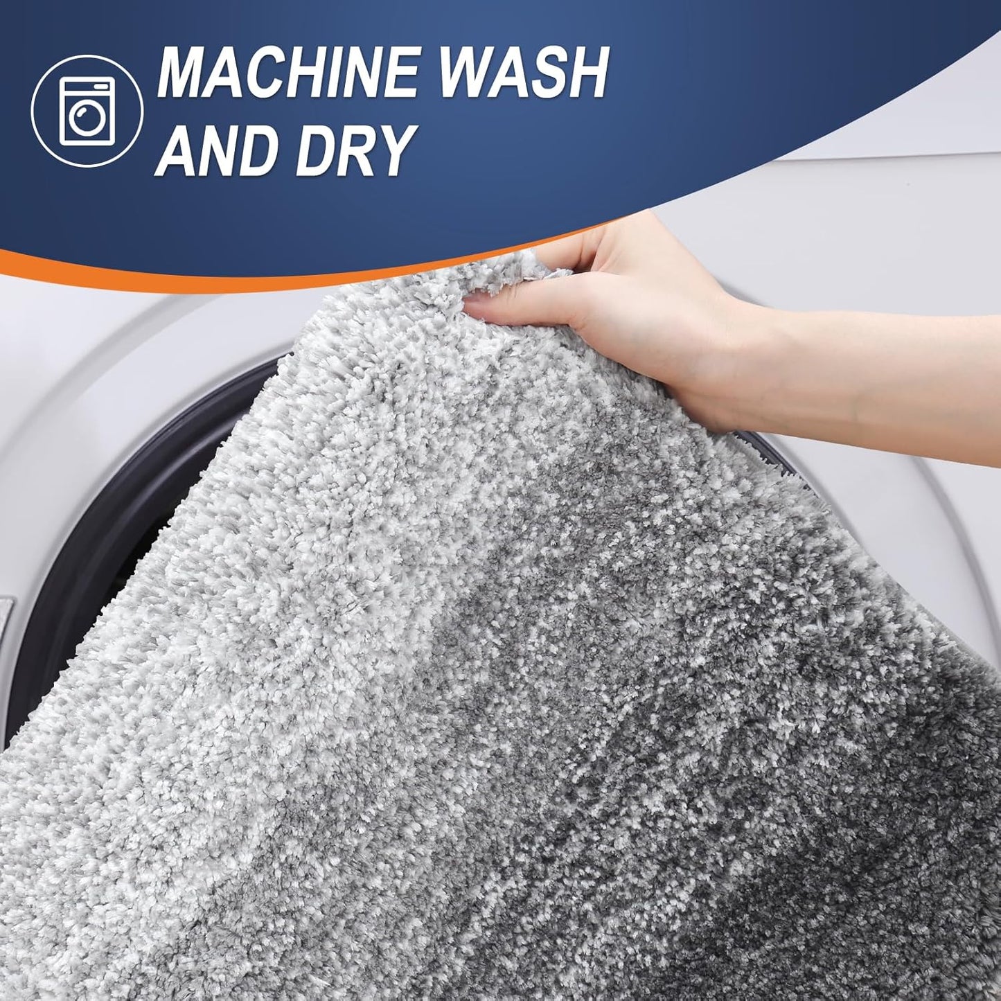 OLANLY Bathroom Rugs - Extra Soft Microfiber Mat 30x20 | Quick Dry & Machine Washable, Grey