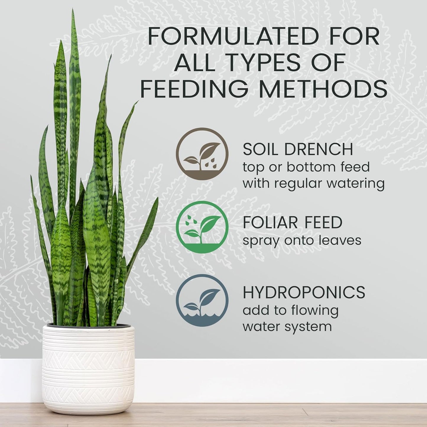 Purived All-Purpose Liquid Plant Fertilizer - Makes 50 Gallons, All-Natural & Groundwater Safe, 16oz