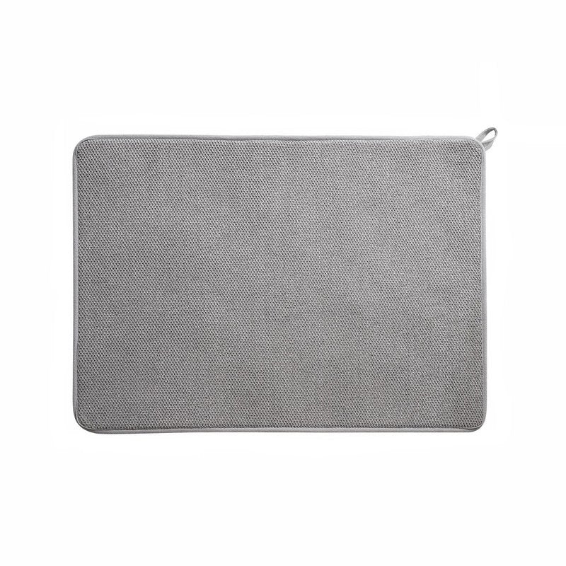 XXL Microfiber Dish Drying Mat, 23"X17" Ultra Absorbent Kitchen Counter Mat, Kitchen Drying Mat,Grey