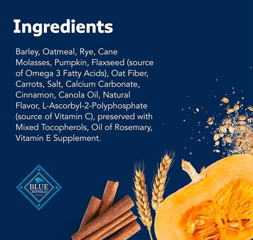 Blue Buffalo Health Bars - Crunchy Dog Biscuits with Natural Ingredients | Pumpkin & Cinnamon, 16 oz Bag