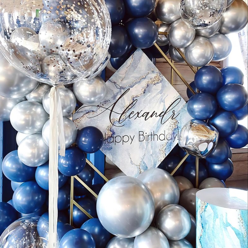 PartyWoo Navy Blue Balloons 101pcs 12 Inch Dark Blue Latex Helium Balloons for Graduation New Year Wedding Sports Theme Boy Baby Shower Men Birthday Bachelorette Party Decorations Blue-Z90