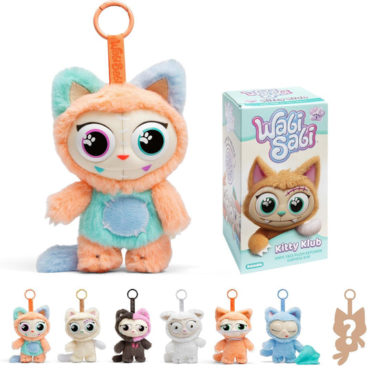 Relatable WabiSabi Kitty Club Blind Box - Soft Collectible Plush Keychain Figures for Kids & Teens | Includes 1 Mystery Plush