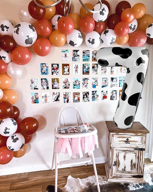 Cow Print Number 18 Balloon 40 inch, 18 Number Balloons, 18th Cow Farm Barnyard theme Birthday Decorations for Girls Boys Kids, 18 Year Old Party Supplies