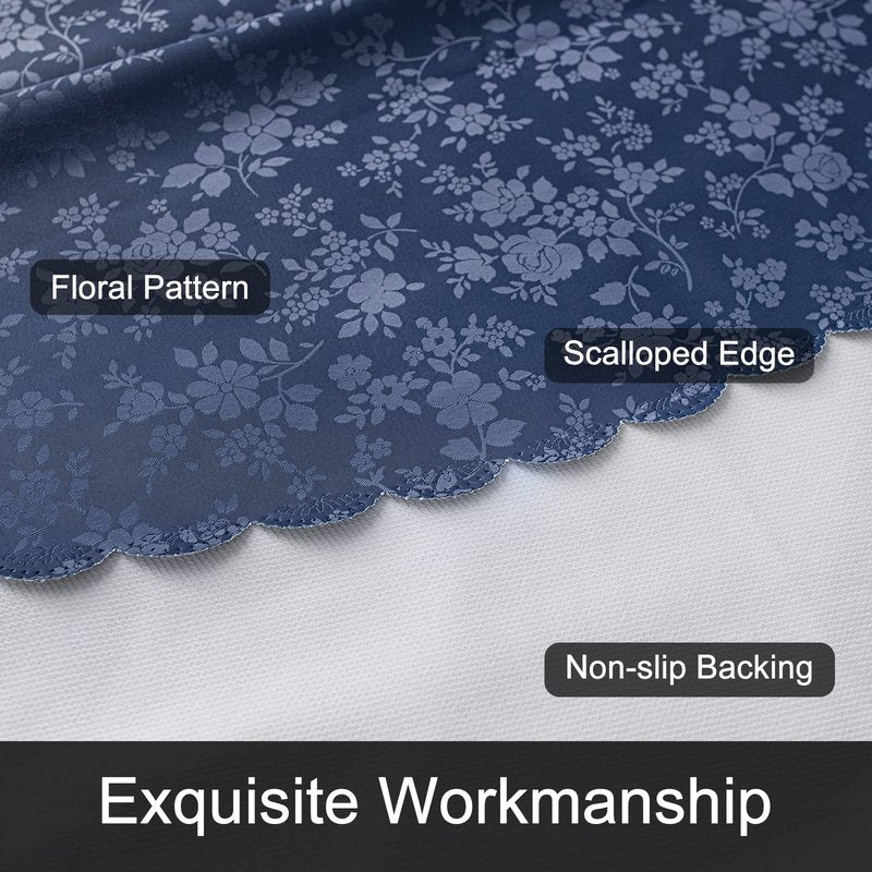 Smiry Rectangle Table Cloth, Waterproof Heavy Duty Vinyl Tablecloths, Wipeable Washable Table Cover for Kitchen and Dining Room (Navy Blue, 54" X 78")