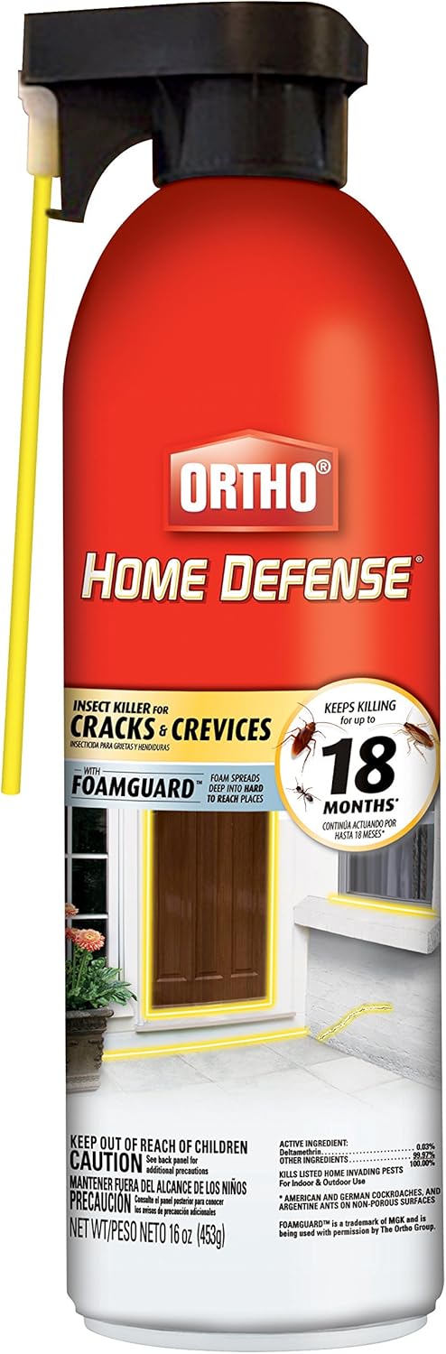 Ortho Home Defense Insect Killer - Long-Lasting Bug Spray Foam for Ants, Roaches & Fleas | 16 oz.