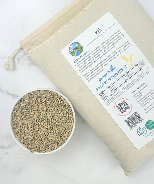 CLEAR CREEK Certified Glyphosate Residue Free Rye Berries | 4 lb | Non-GMO Project Verified | North American Grown