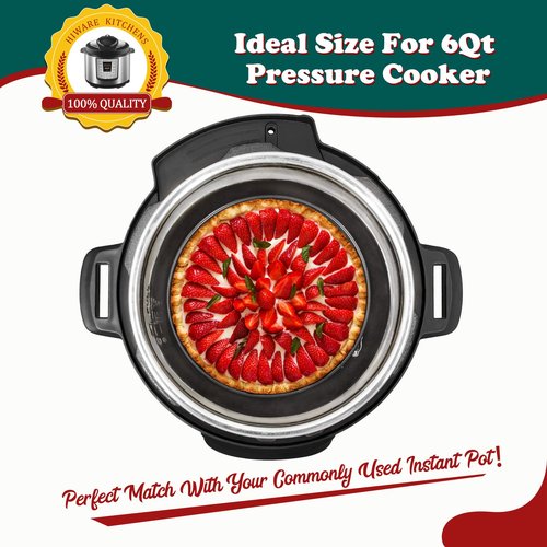 HIWARE 6 Inch Non-stick Springform Pan with Removable Bottom - Leakproof Cheesecake Pan, Compatible with 3 Qt Instant Pot