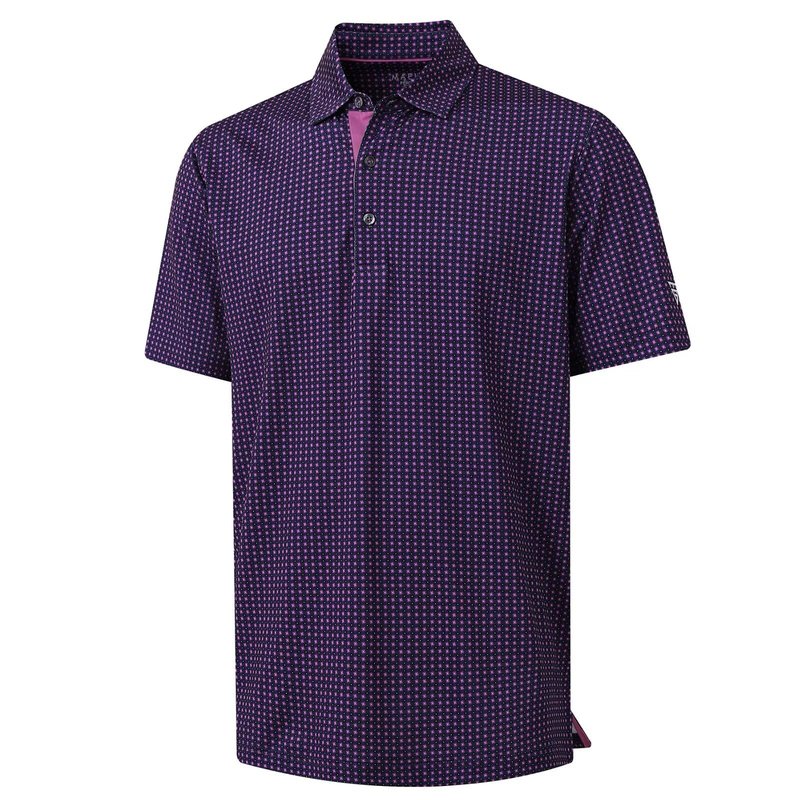M MAELREG Polo Shirts for Men Quick Dry Fit Short Sleeve Performance Moisture Wicking Print Men’s Golf Shirts