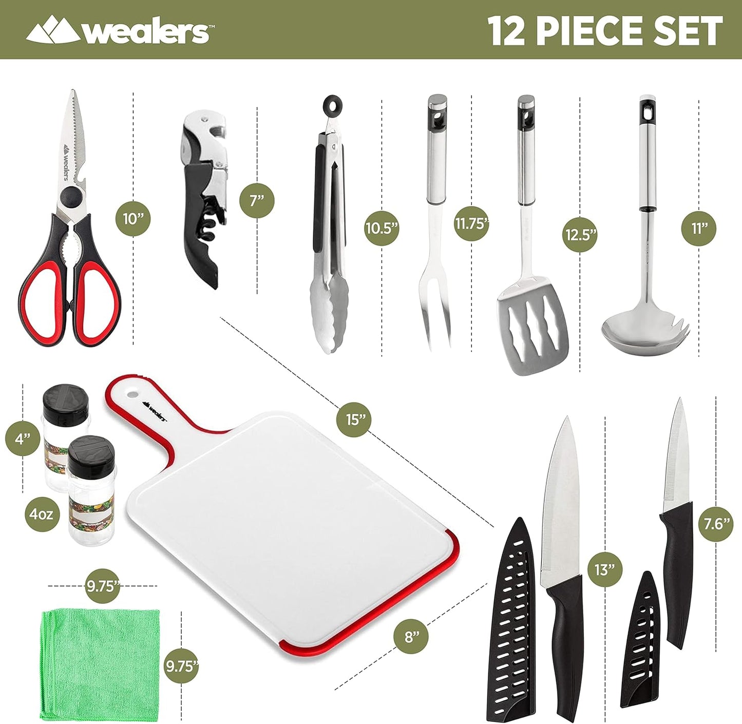 Portable Camp Kitchen Utensil Set - Compact BBQ Accessories & Travel Organizer for Hiking & Backpacking
