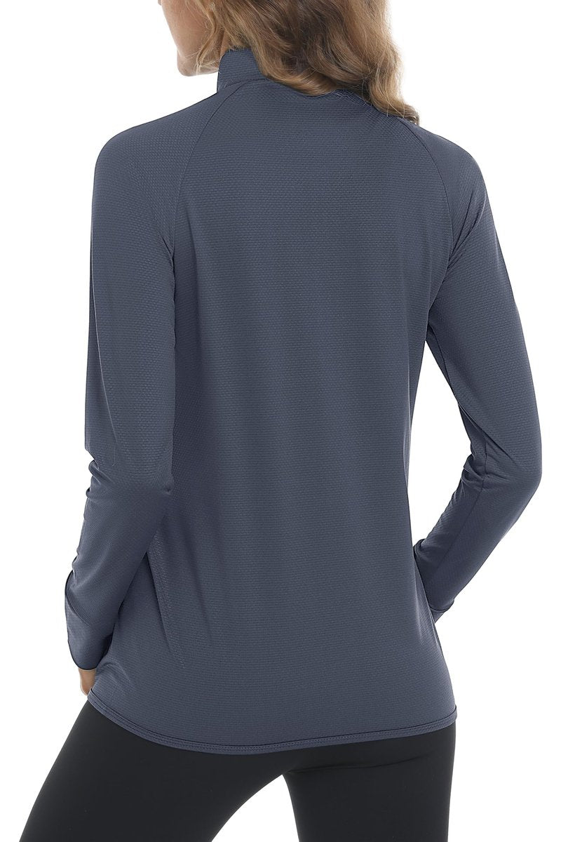 MAGCOMSEN Lightweight Jacket for Women Long Sleeve UPF 50+ Sun Protection Shirts Hiking Running Workout Shirts Grey S