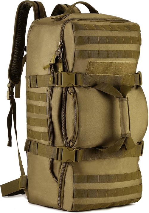 60L Waterproof Tactical Duffel Backpack - Military Sport Luggage for Hiking & Camping