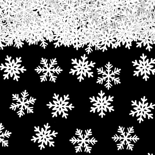 Skiennix 200PC White Snowflake Confetti - Perfect for Winter Wonderland Parties & Celebrations