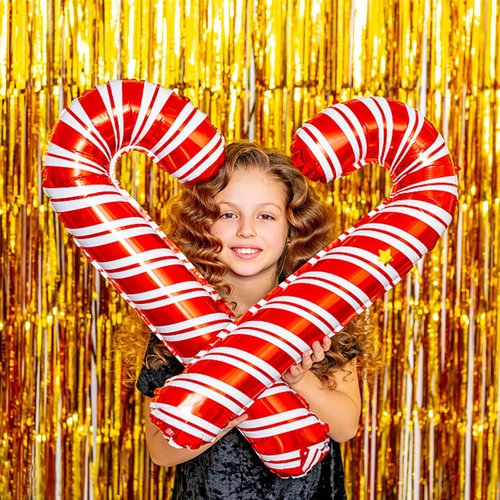 Foil Curtain Backdrop - 10 Pack Gold Metallic Tinsel Fringe for Photo Booths & Parties