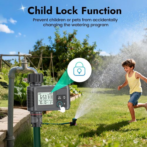 Insoma Water Timer - 1 Zone Outdoor Hose Timer with Auto/Manual/Rain Delay for Garden Irrigation