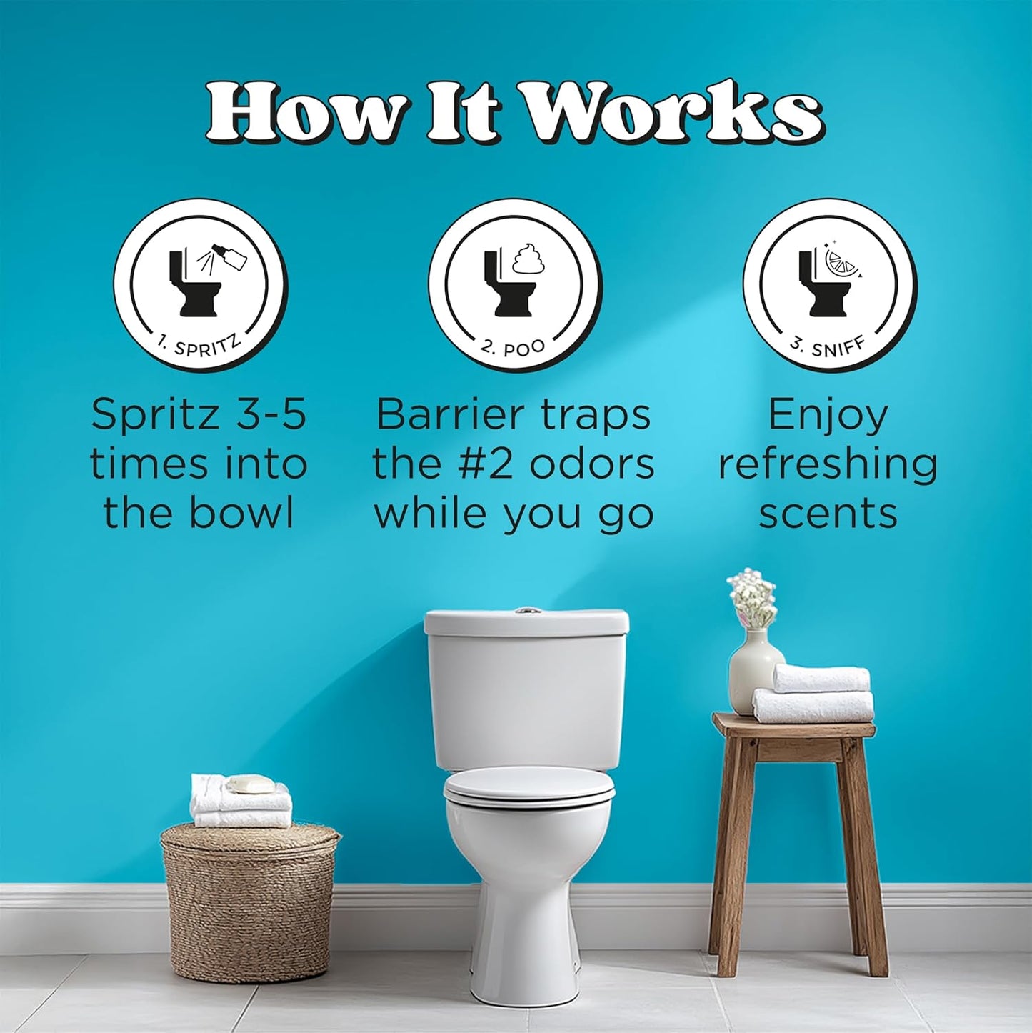 Poo-Pourri Toilet Spray - Fresh Sea Salt Deodorizer | 2 Fl Oz, Up to 100 Uses, TSA Approved