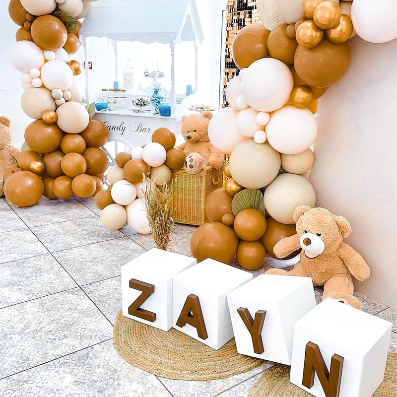 PartyWoo Tan Balloons 101 pcs 12 Inch Boho Neutral Light Brown Coffee Fall Latex Helium Balloons for Graduation Birthday Safari Boy Baby Shower Jungle Cowgirl Woodland Party Decorations Brown-F10