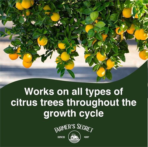Farmer's Secret Citrus Tree Booster Fertilizer - Super Concentrated Formula for All Citrus Trees - 8oz