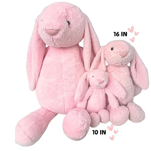 Joojies Pink Bunny Stuffed Animal - Small 10" Adorable Rabbit Plush Toy Gift for Kids, Spring Decor, Easter