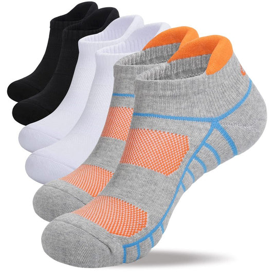 Lapulas Athletic Ankle Socks Low Cut Cushioned Anti-Blister Running Tab Sports Socks for Men and Women 6Pairs Large
