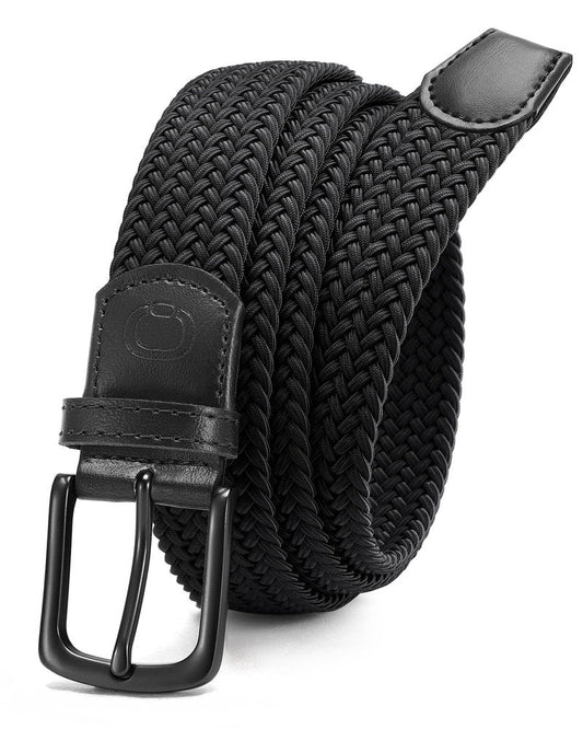 CHAOREN Stretch Mens Belt - Braided Elastic Golf Belt for Men 1 3/8"- Fits Casual Jeans & Shorts