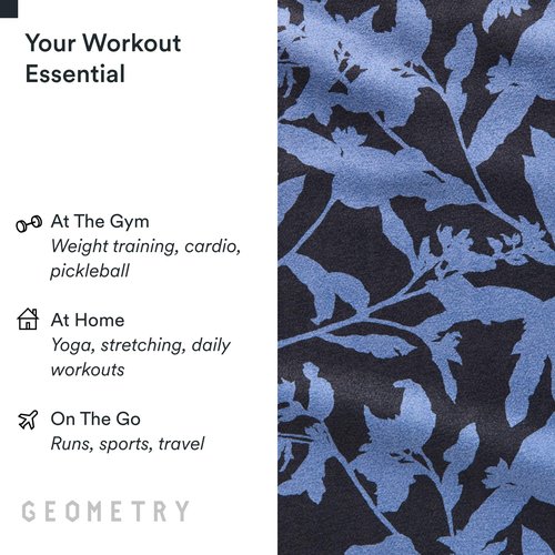 GEOMETRY Gym Towels for Working Out - Compact & Quick Dry, Super Absorbent Double-Sided Microfiber Sweat Towel - Premium Microfiber for Gym - Lavender Nights, 16" x 30", 1 Piece