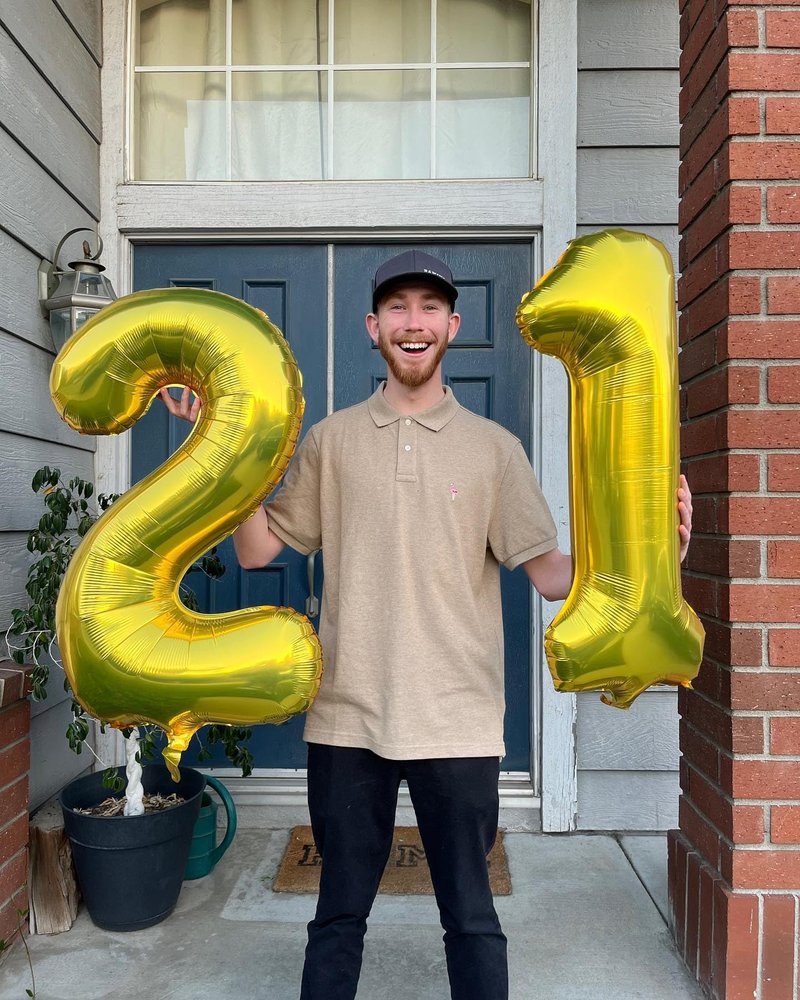 Gold Number 21 Balloon 40 inch, 21 Number Balloons, 21st Gold Birthday Decorations, 21 Year Old Women Men Golden Party Supplies