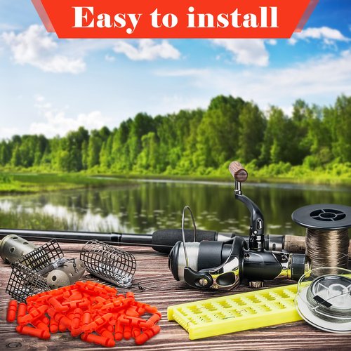 Colingmill 40 Pcs #2008-24 Auto Stopper Beads for Braided Line Auto Stop Beads Bobber Stoppers for Fishing Line Downrigger Accessories