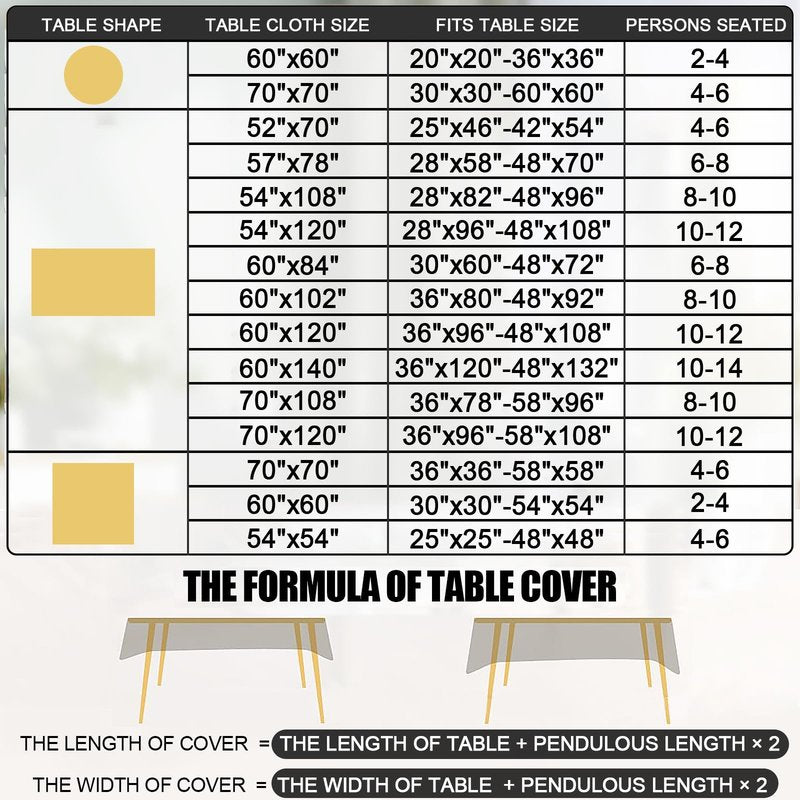 Smiry Square Table Cloth, Waterproof Heavy Duty Vinyl Tablecloths, Wipeable Washable Table Cover for Kitchen and Dining Room (Haze Blue, 54" X 54")