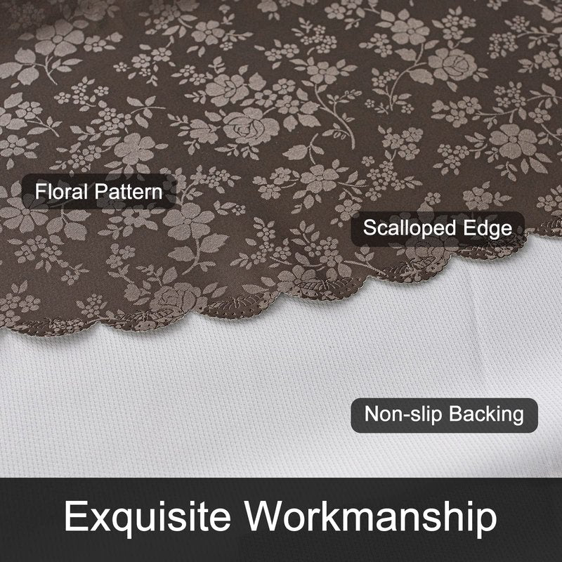 Smiry Rectangle Table Cloth, Waterproof Heavy Duty Vinyl Tablecloths, Wipeable Washable Table Cover for Kitchen and Dining Room (Coffee, 52" X 70")