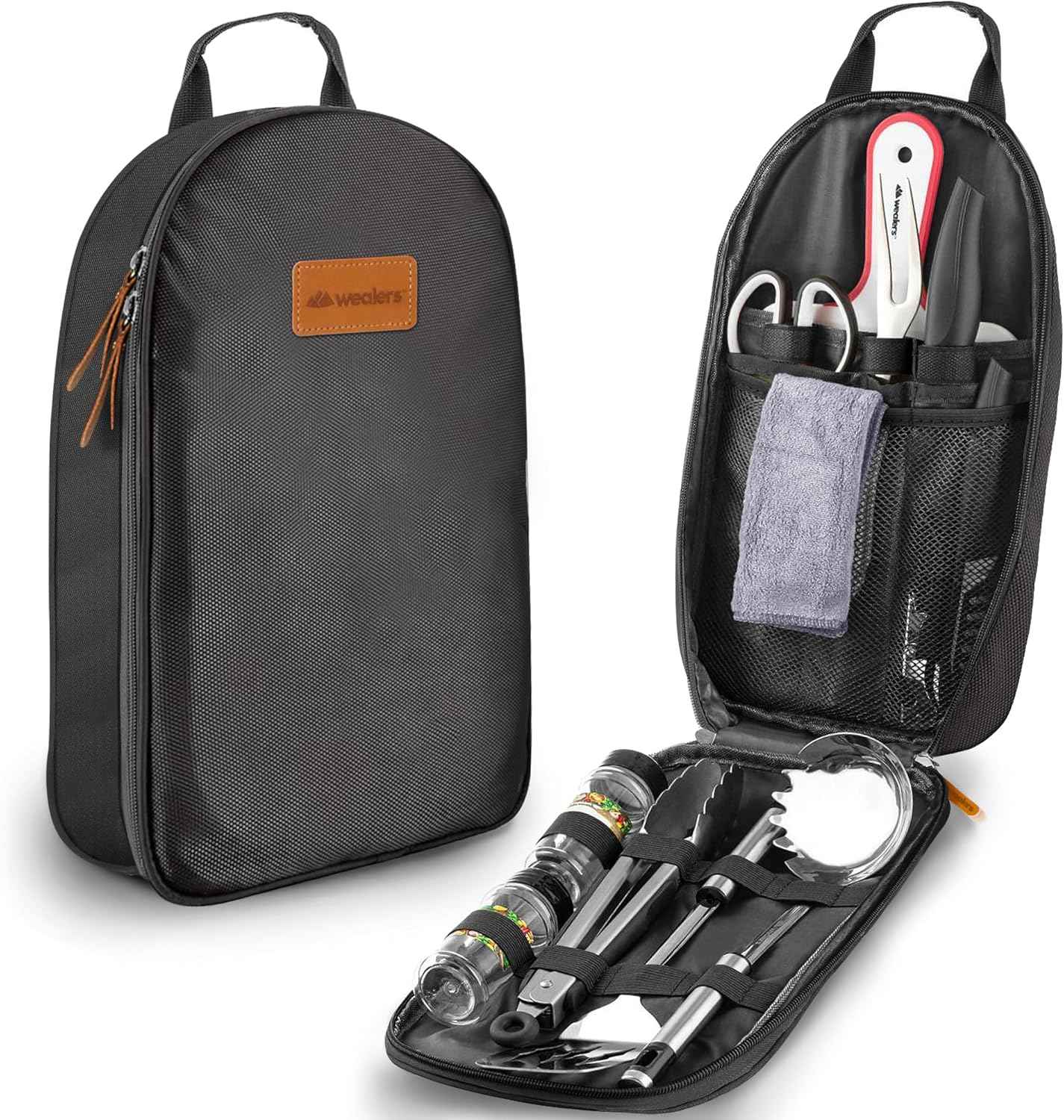 Portable Camp Kitchen Utensil Set - Compact BBQ Accessories & Travel Organizer for Hiking & Backpacking