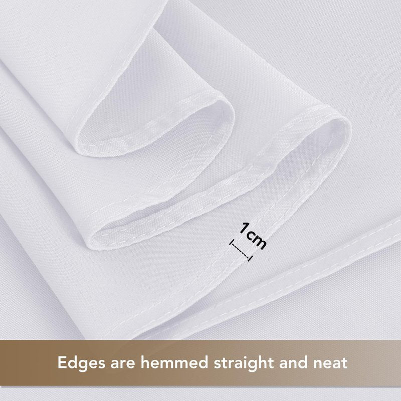 sancua White Table Cloths Rectangle, 8 Pack Tablecoths for 8 Foot Tables - Washable Polyester Fabric Table Cover for Wedding, Birthday Party, Banquet Reception, 60x120 Inch