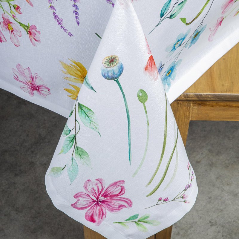 Maison d' Hermine Table Cloth Rectangle Table 100% Cotton 60 x 120 Inches Tablecloth Reusable Decorative for Dining Kitchen Room Farmhouse Home Gifts for Mothers Day Spring Summer - Just Floral