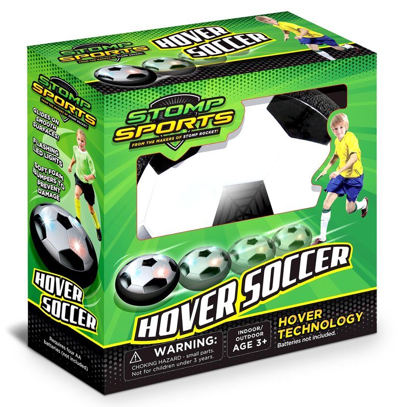 Hover Soccer from The Makers of Stomp Rocket – LED Lights and Padded Bumpers Indoor Air Soccer Toy for Boys Girls Ages 3 4 5 6 7 8 + Fun Games