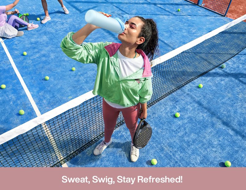 POWCAN 26 oz Insulated Water Bottle with 2-in-1 Straw and Spout Lid, Keep Cold 24H, Leak-Proof, Fits in Car Cup Holder, Stainless Steel Water Bottle for Sports, Travel, Gym, and School (Dried Rose)