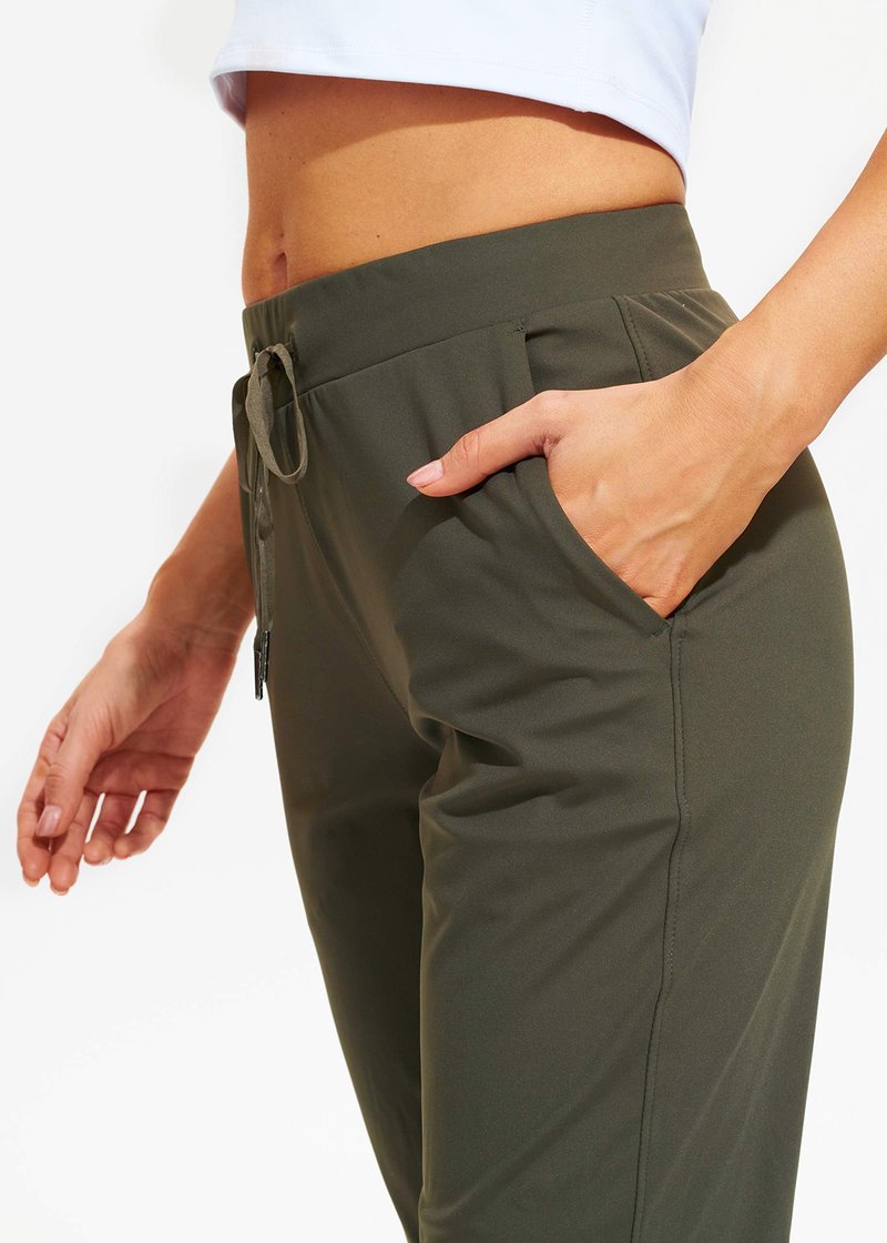 Libin Women's Joggers Pants Athletic Sweatpants with Pockets Running Tapered Casual Pants for Workout,Lounge, Olive Green L