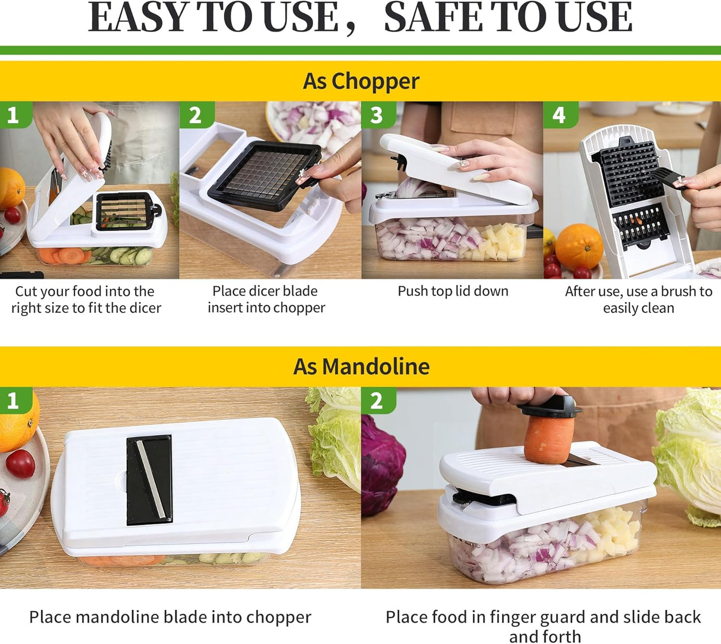 Skiennix 18-in-1 Vegetable Chopper - Versatile Mandoline Slicer with Container & Multiple Functions