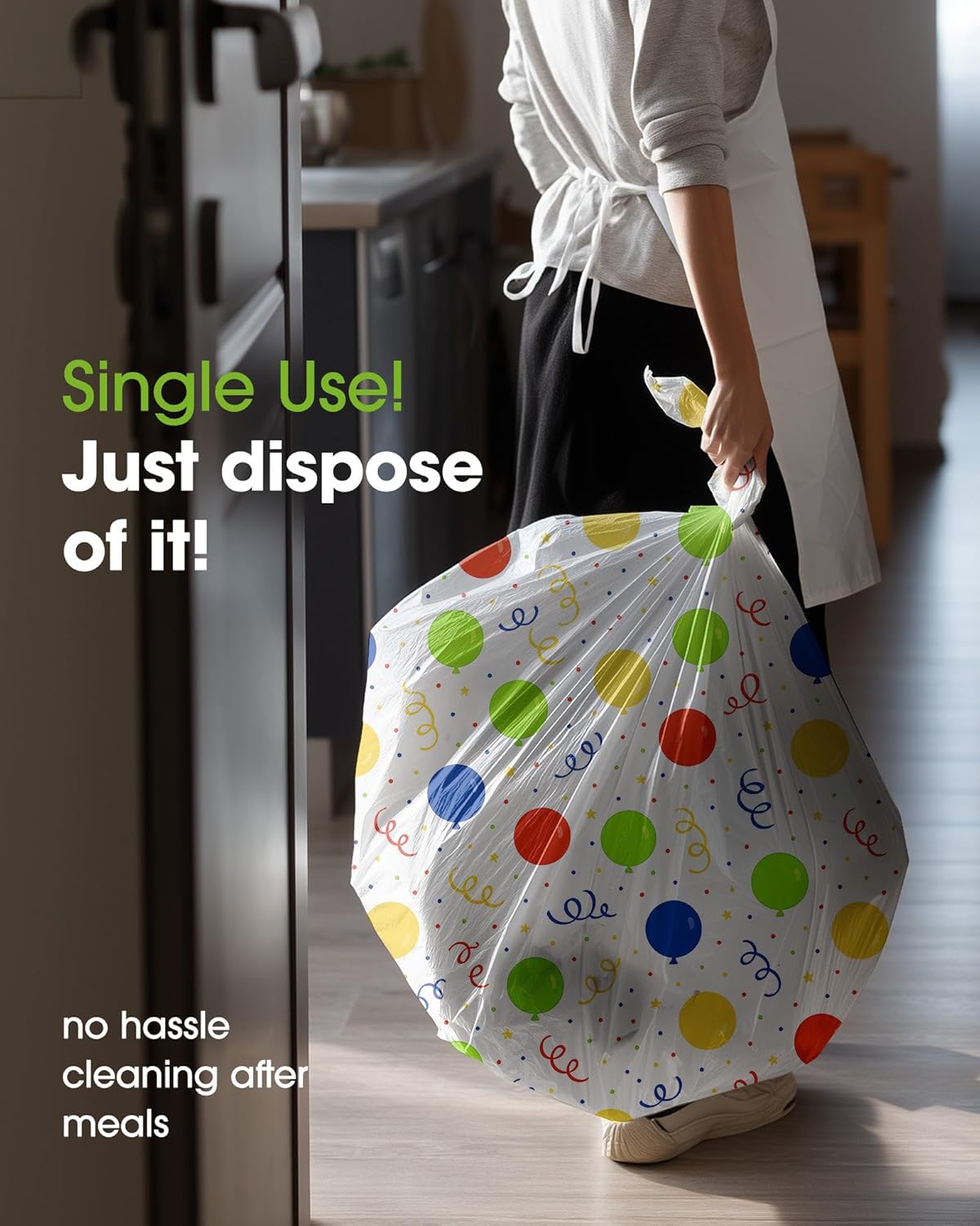 Pureegg Disposable Plastic Table Cloths - 10 Pack, 54 x 108 Inch, Leakproof & Sturdy for Parties | Rainbow Design