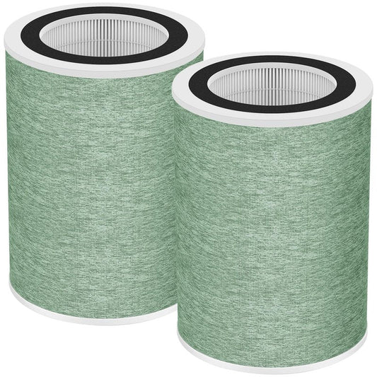 MR7566 Replacement Filter Compatible with MORENTO Air Purifier, 4-in-1 H13 True HEPA Filter for Smoke, Odors, Dust, MR7566-WF Air Filter for Home, 2-Pack