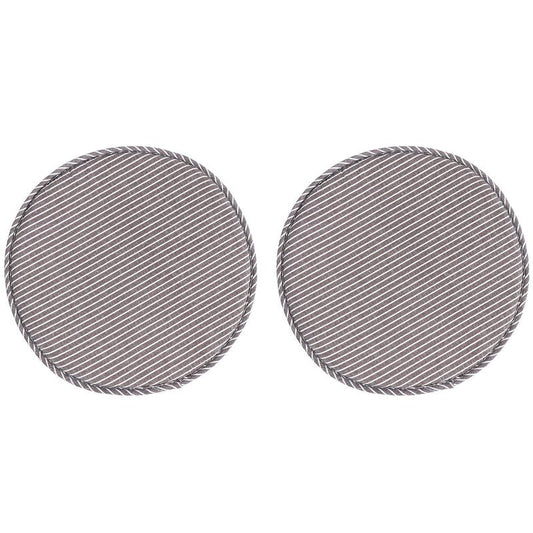 Round Stool Chair Cushions for Kitchen Dining Seat Pads with Ties 2 Pack Non Slip Cushions Pad for High Stool Chairs Bistro Bar Seat 13 Inch, Grey Strip