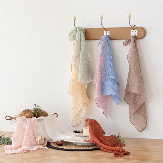 Keketoarrange Cheesecloth Napkins 17x17 Inches Cloth Napkins Handmade Reusable Washable for Dinner Wedding Baby Bridal Shower Party Boho Decorations Bulk Set of 6 Sage Green