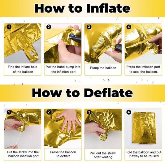 Large Custom Balloon Letters U, 40 Inch Helium Alphabet Word Balloons Decor, Big Self Inflating Foil A-Z Gold Letter Name Balloons for Boys Women Birthday Anniversary Party Decorations Supplies