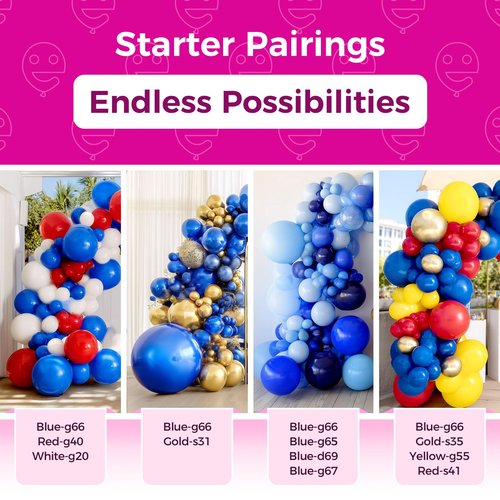 Bezente Royal Blue Giant Balloons 36 Inch - 8 Pack Jumbo Large Round Dark Blue Latex Balloon for Birthday Bridal Shower Graduation Baseball Nautical Party Decorations