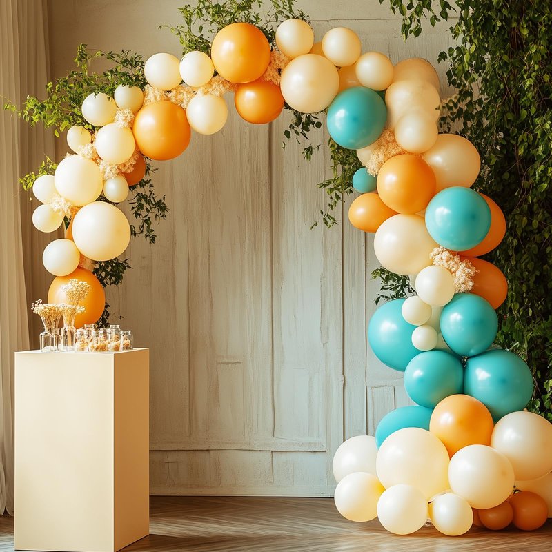 RUBFAC Teal Blue Balloons 129pcs Different Sizes 18 12 10 5 Inch, Latex Turquoise Balloon Garland Arch for Birthday Party Decoration Wedding Engagements Anniversary Baby Shower Party Supplies