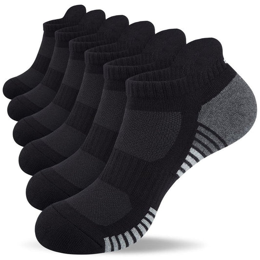 Lapulas Men Ankle Athletic Running Socks Cushioned Breathable Low Cut Sports Tab Socks Sneaker for Women Large
