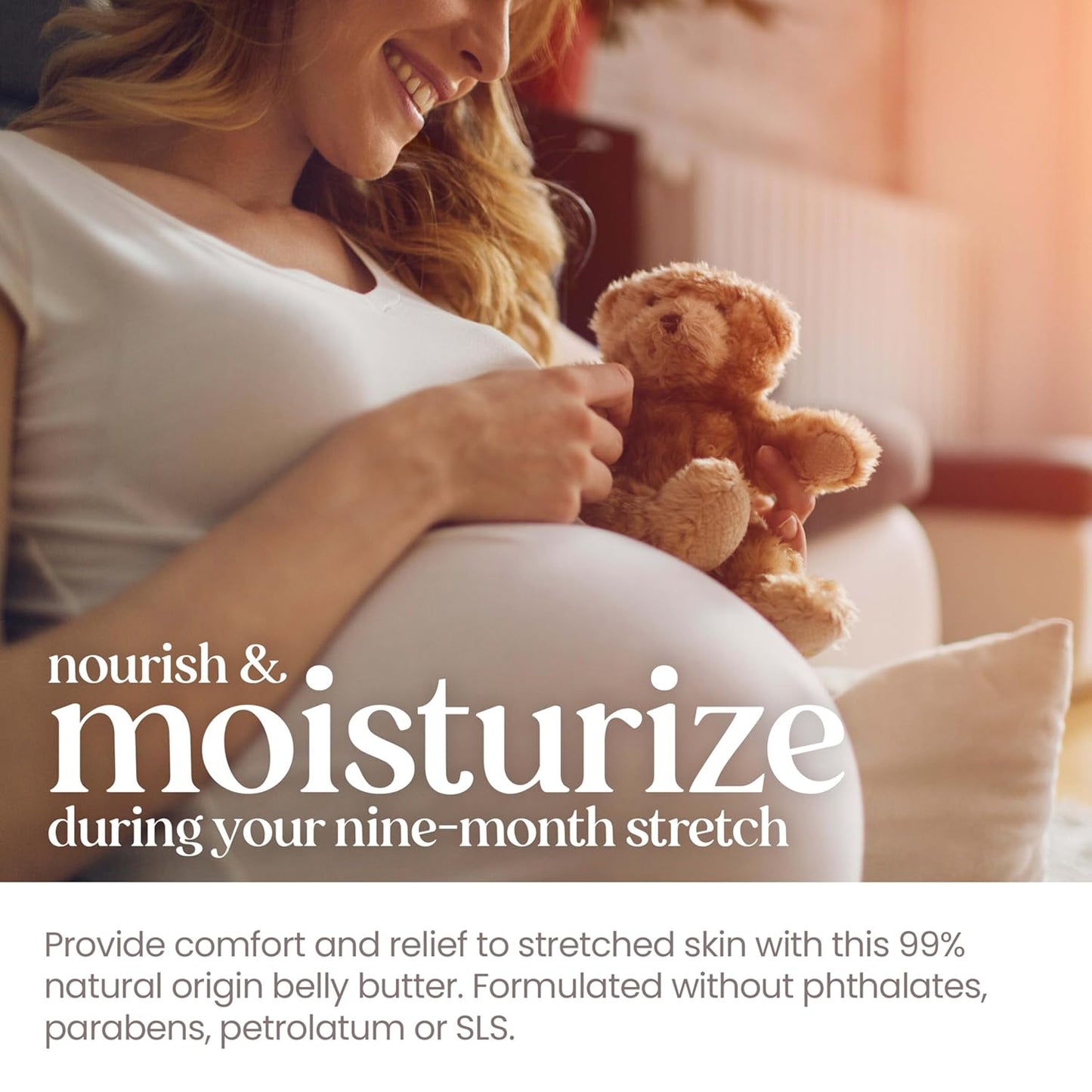Burt's Bees Mama Belly Butter - Stretch Mark Cream for Pregnancy & Postpartum Care | 6.5 Oz Tub