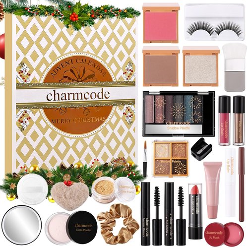 CHARMCODE Makeup Advent Calendar 2025 - 24-Day Christmas Gift Set for Women & Teens | Holiday Beauty Surprises