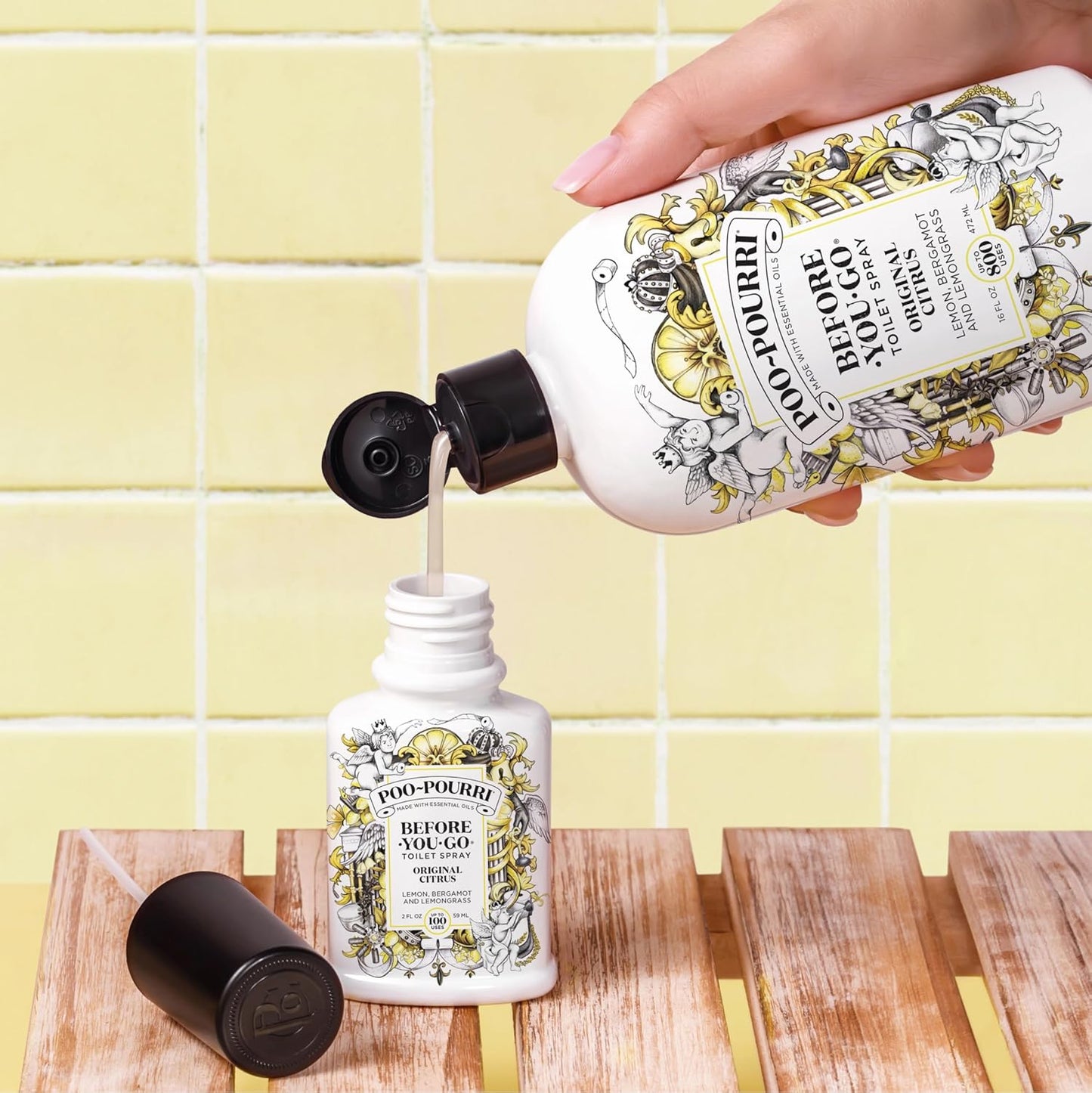 Poo-Pourri Toilet Spray - Fresh Sea Salt Deodorizer | 2 Fl Oz, Up to 100 Uses, TSA Approved