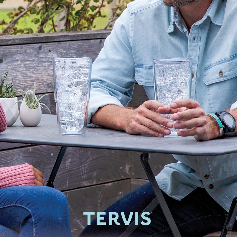 Tervis Margaritaville - It's 5 O'Clock Somewhere - Red Parrot Made in USA Double Walled Insulated Tumbler Travel Cup Keeps Drinks Cold & Hot, 24oz 2pk, Classic