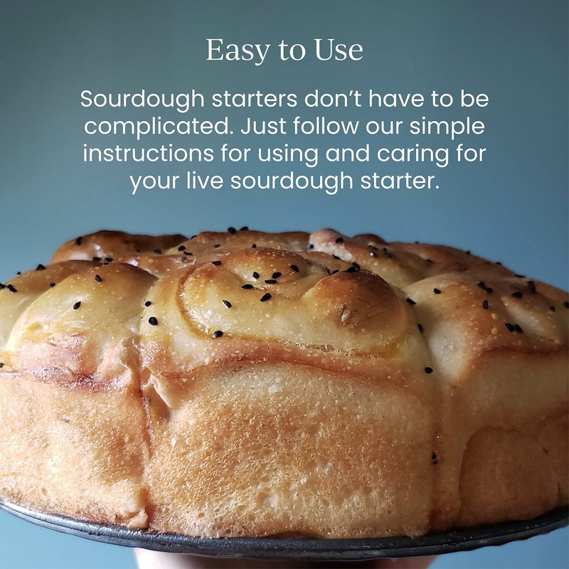 Breadtopia Live Sourdough Starter | Organic Non-GMO Ingredients | Active & Ready to Go | It's Alive - Must be Fed Immediately on Delivery