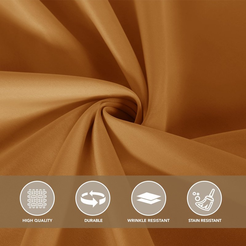 sancua Thanksgiving Tablecloths for 6 Foot Rectangle Tables, 6 Pack Light Brown - Washable Polyester Fabric Fall Table Cloth for Harvest Party, Birthday, Banquet Reception, 54x108 Inch Bronze